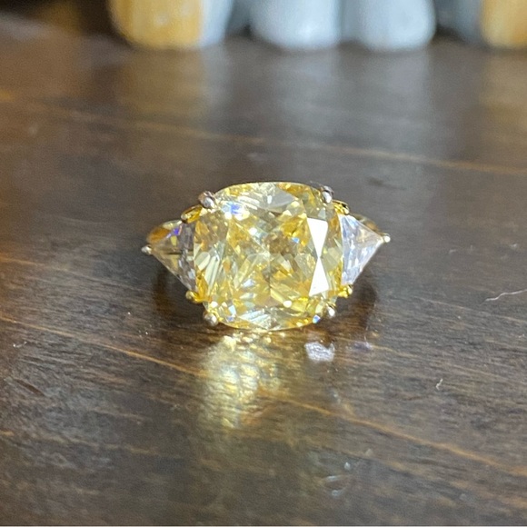 Sterling silver, gold plated ring. - Picture 3 of 5